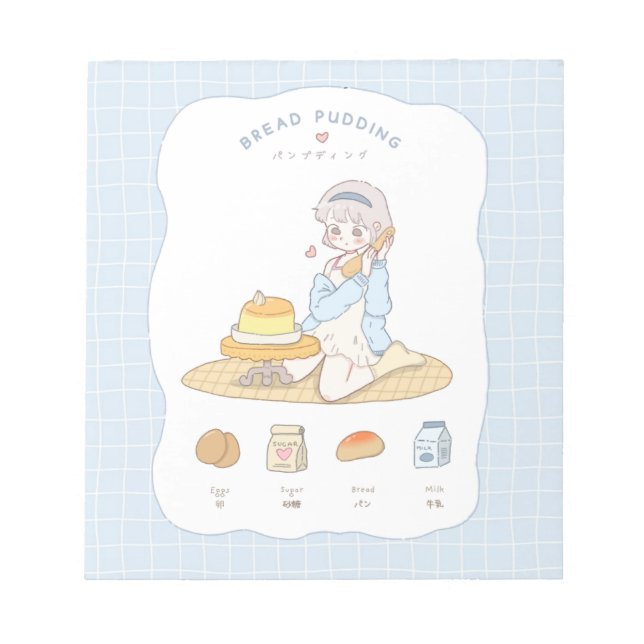 ✩°｡⋆⸜ 🌸 Soft Dreamy Pudding 🌸 ⸝⋆｡°✩  Notepad (Front)