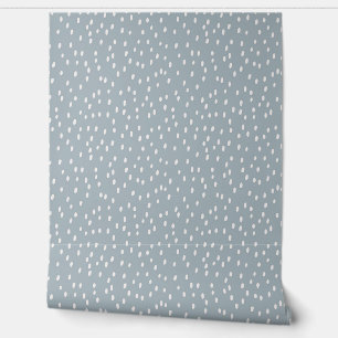 Soft Drops on Sage Mini-Print Wallpaper