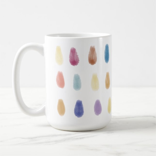 Soft Drops Original Contemporary Colour Pattern Coffee Mug (Left)