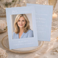 Soft dusty blue photo birthday