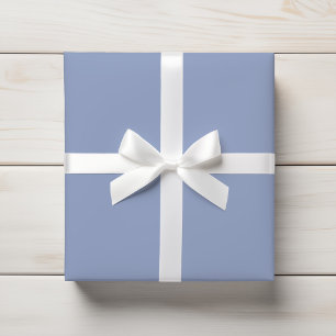 Soft Dusty Blue Solid Colour Wrapping Paper