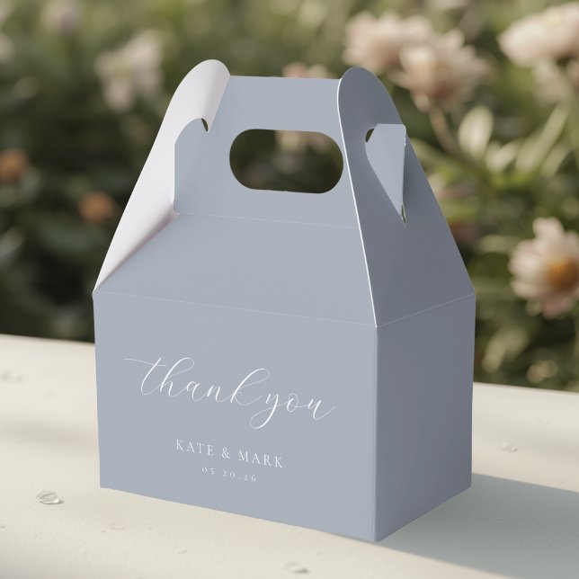 Soft Dusty Blue Wedding Favour Box (Creator Uploaded)