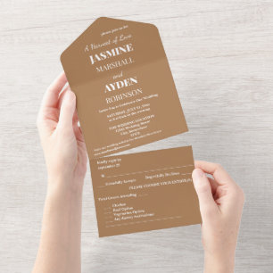 Soft Dusty Rose Pink Background – Wedding All In One Invitation