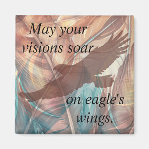 Soft Eagle and Feather Magnet