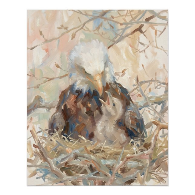 Soft Eagle Nest Wall Art (Front)