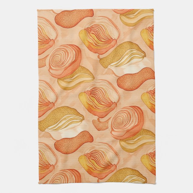 Soft Earthy Abstract (6) Tea Towel (Vertical)