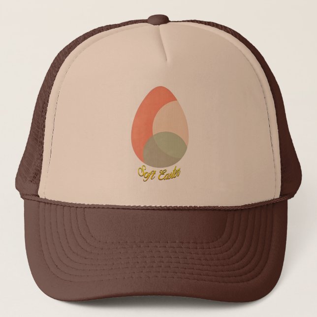 Soft Easter – Pastel Egg Illustration - boné Trucker Hat (Front)