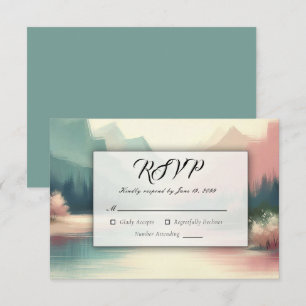Soft Echoes of the Mountains RSVP Card