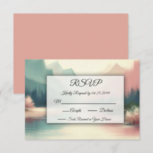 Soft Echoes of the Mountains RSVP Card