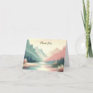 Soft Echoes of the Mountains Thank You Card