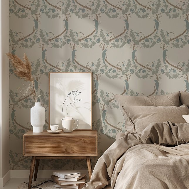 Soft Elegance Birds & Vines Wallpaper (Creator Uploaded)