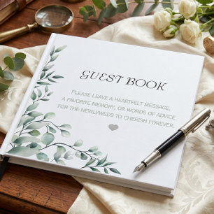 Soft Elegant Aesthetic Classic Modern Wedding Guest Book
