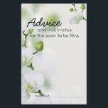 Soft Elegant Orchid Advice Card<br><div class="desc">Soft beautiful elegant orchid design. Personalise our gorgeous stationery with your event details easily and quickly,  simply press the customise it button. Coordinating backside is included. Matching items to complete your event collection are available in our Zazzle store!</div>