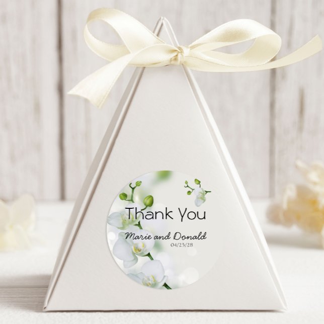 Soft Elegant Orchid Classic Round Sticker (Creator Uploaded)