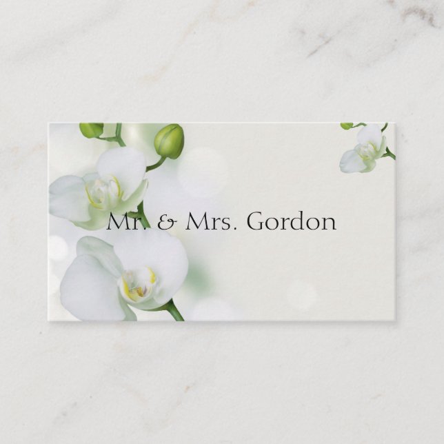 Soft Elegant Orchid Place Card (Front)