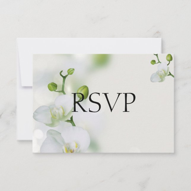 Soft Elegant Orchid RSVP Card (Front)