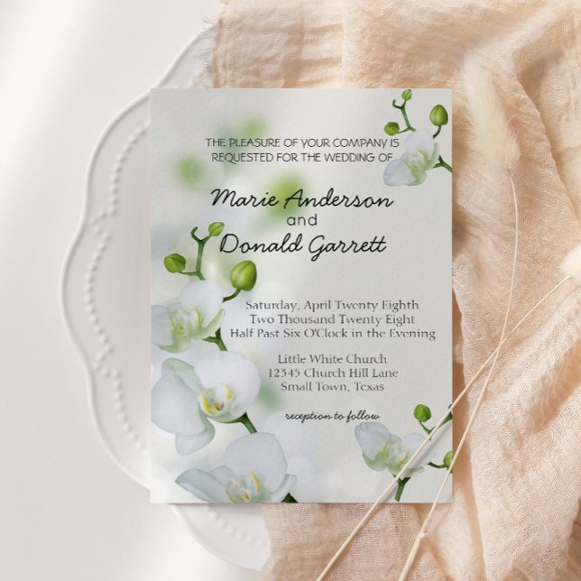 Soft Elegant Orchid Wedding Invitation (Creator Uploaded)