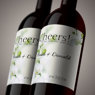 Soft Elegant Orchid Wine Label