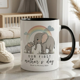 Soft Elephant Mum Baby First Mothers Day Calm Love Mug