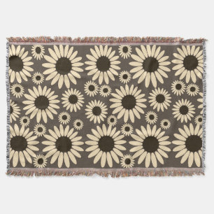 Soft Empress Florals Brown Empress Throw Blanket