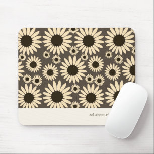 Soft Empress Florals Brown Mouse Pad