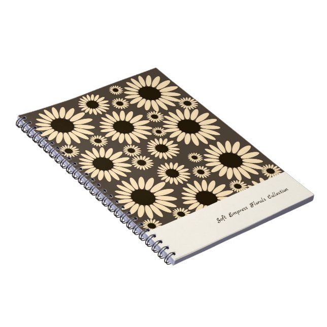 Soft Empress Florals Brown Notebook (Right Side)