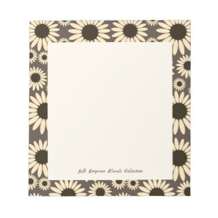 Soft Empress Florals Brown Notepad