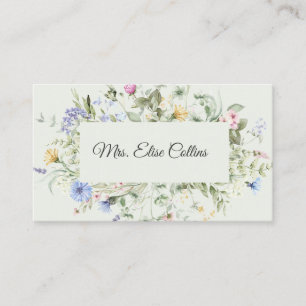 Soft English Garden Wedding Place Card