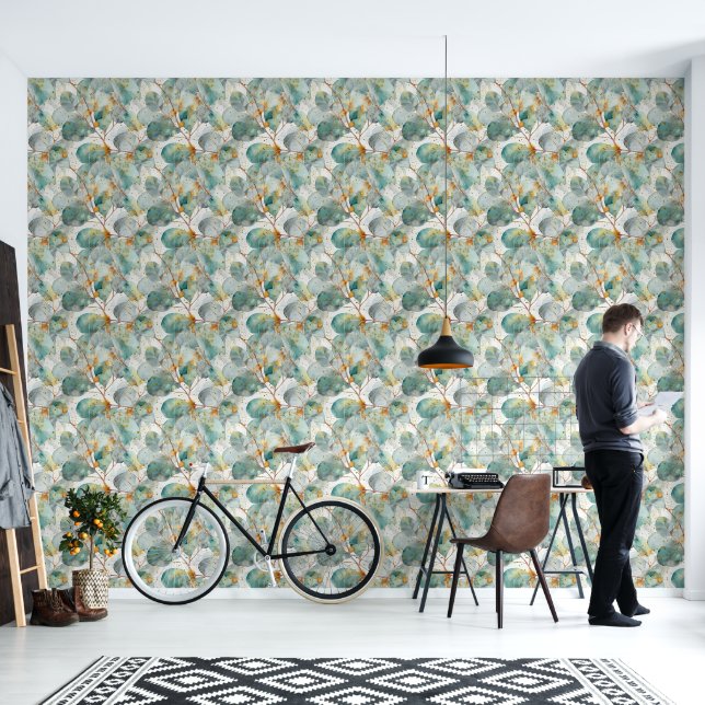 Soft Eucalyptus 6 Wallpaper (Living Room)