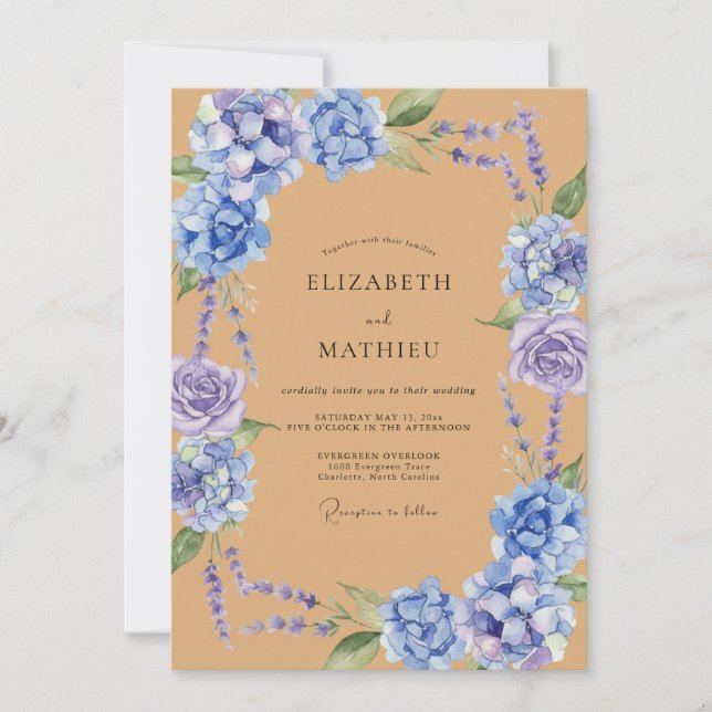 Soft Eucalyptus Wedding Invitation (Front)