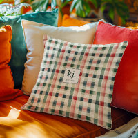 Soft Evergreen Gingham Monogram