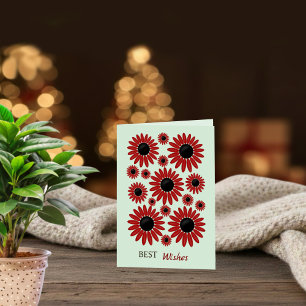 Soft Express Florals Velvet Birthday Card