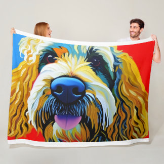 Soft, Extra Large, Fleece Blanket. Goldendoodle Blanket