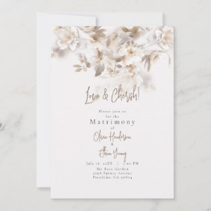 Soft Fall Leaves Wedding Invitation