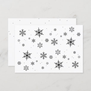 Soft Falling Snowflakes Winter Wedding Thank You Card