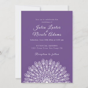 Soft Feather Dry Pampas Grass Mandala Wedding Invitation
