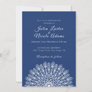 Soft Feather Dry Pampas Grass Mandala Wedding Invitation