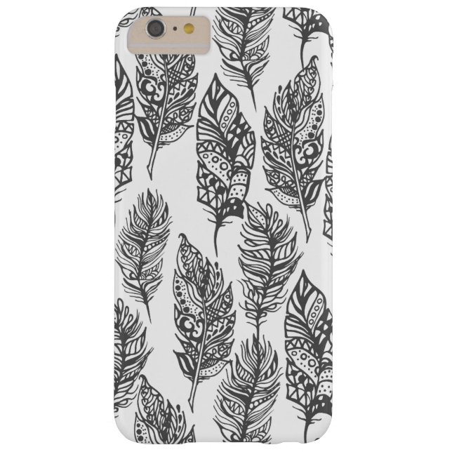 Soft Feathers Doodle Case-Mate iPhone Case (Back)