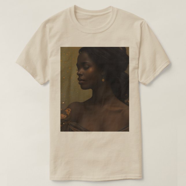 Soft Feminine Brown T-Shirt (Design Front)