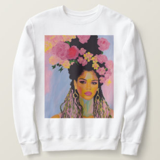 Soft Feminine Flower Sweatshirt
