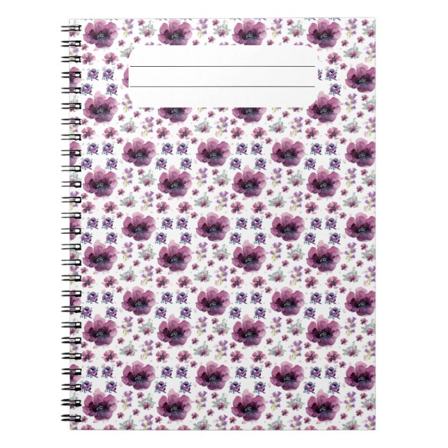Soft Feminine Lavender Inspired Art Notebook (Front)