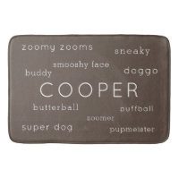 Soft Flat Dog Mat Personalised Name + Nickname