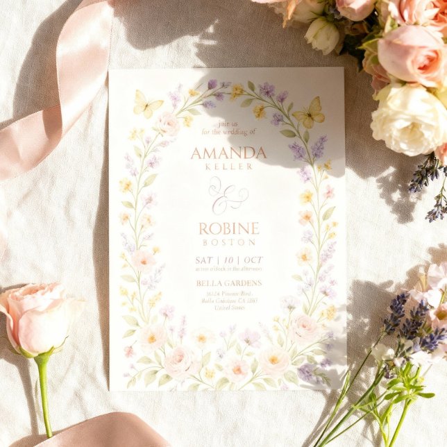Soft Floral Arch Wedding Invitation (Creator Uploaded)