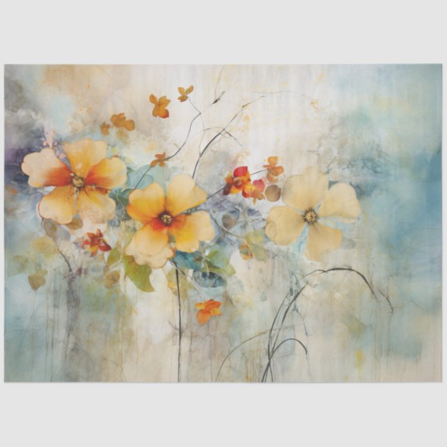 SOFT FLORAL DECOUPAGE TISSUE PAPER (Front)