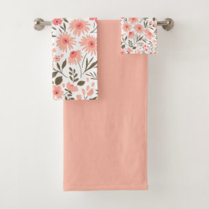 Soft Floral Dreams Bath Towel Set