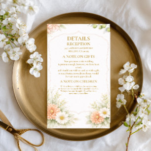 Soft Floral Elegant Information Enclosure Card