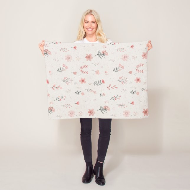 Soft Floral Fleece Blanket (In Situ)