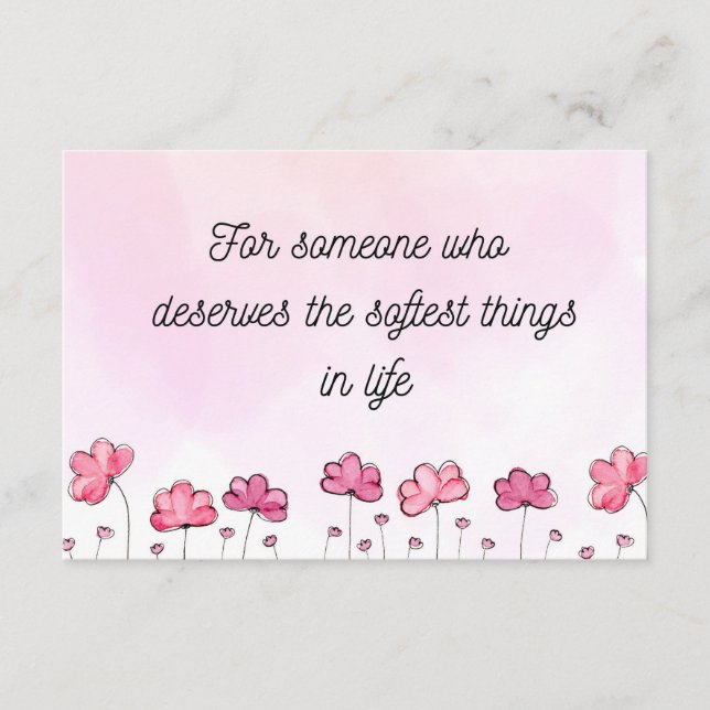 Soft Floral Greeting Card Thoughtful Gift (Front)