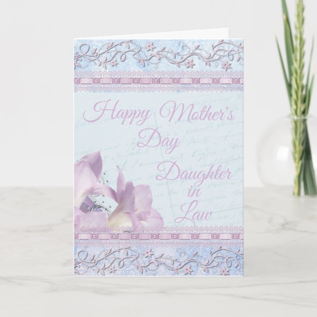 Soft Floral Lily Daughter-in-Law Mother's Day Card (Front)