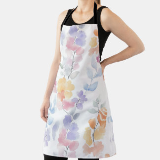 Soft floral pastels apron